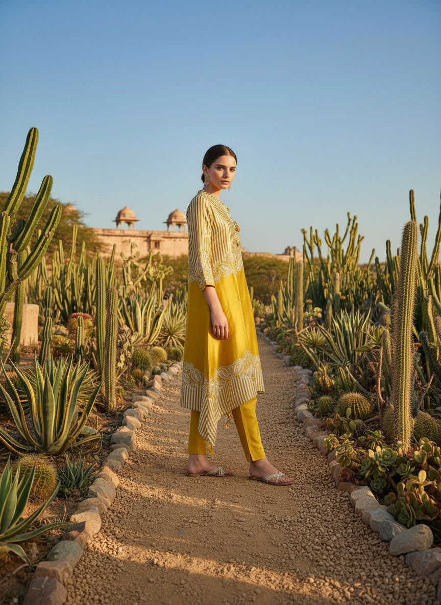 Striped V-Neck Co-Ords