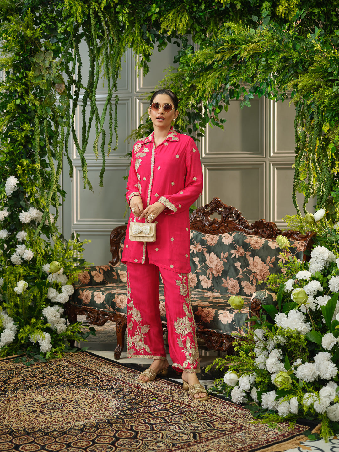 Embroidered Festive Co-ord Set