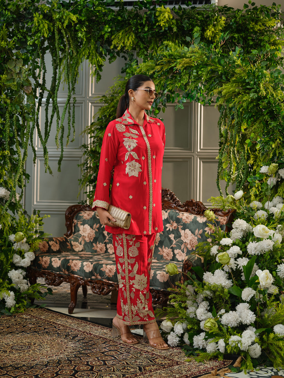 Embroidered Festive Co-ord Set