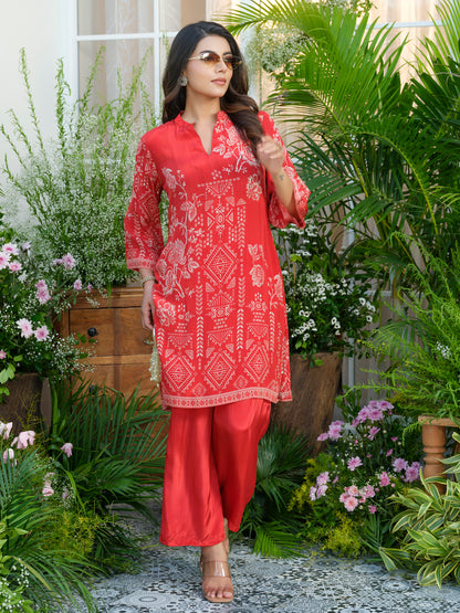 Red Floral Co-Ords with Beautiful Prints