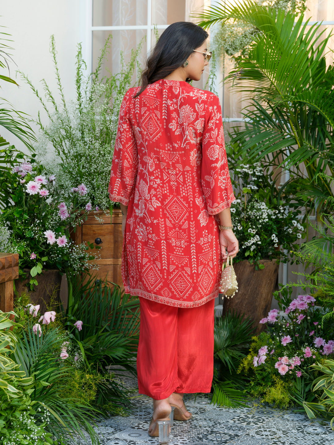 Red Floral Co-Ords with Beautiful Prints