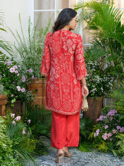 Red Floral Co-Ords with Beautiful Prints