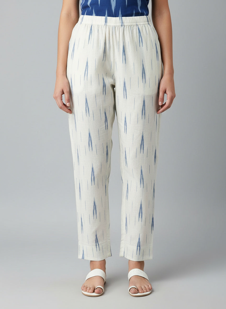 Embroidered Round Neck Straight Kurta & Trousers With Dupatta