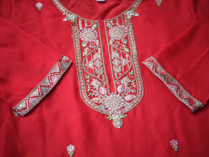 Women Ethnic Motifs Embroidered Kurta with Sharara & Dupatta