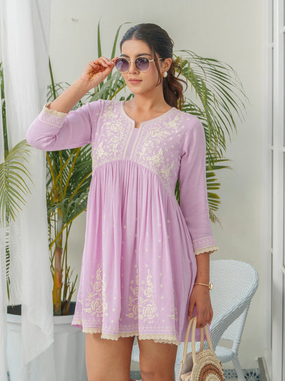 Women Floral Embroidered A-Line Dress