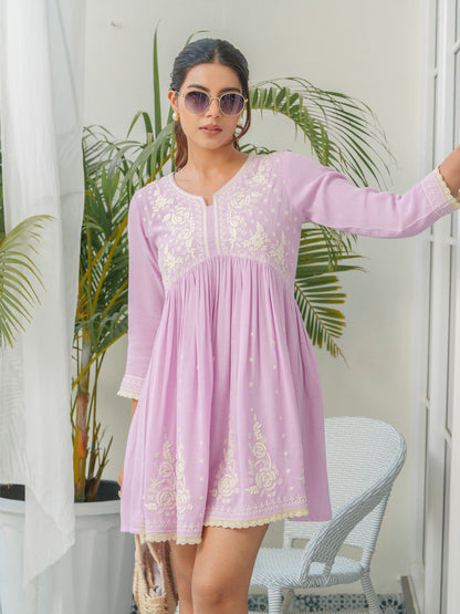 Women Floral Embroidered A-Line Dress