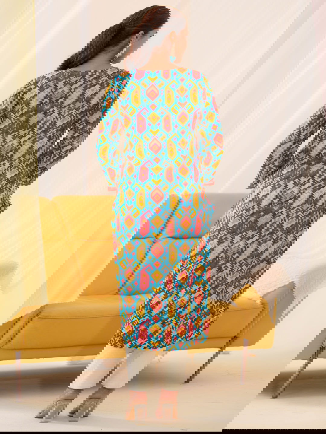 Blue Women Floral Printed Kurti - Buy Best Ethnic Wear for Women & Girls | Daily Woman - 