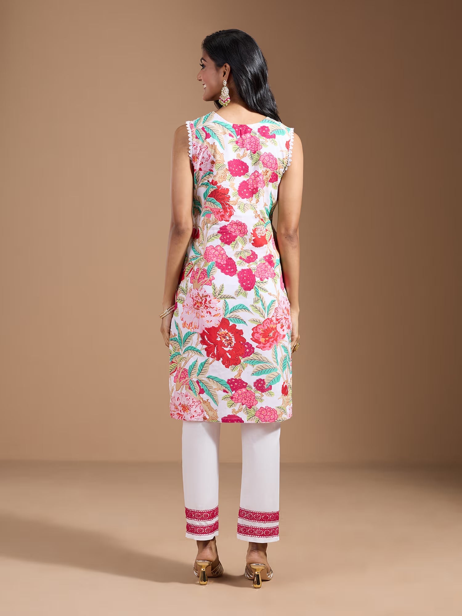 Cotton Printed Pure Cotton Straight Kurta & Trouser With Dupatta - Buy Best Ethnic Wear for Women & Girls | Daily Woman - 