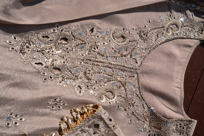 Embroidered Round Neck Kurta & Palazzos Kurta Sets