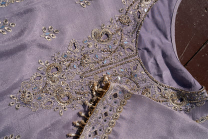 Embroidered Round Neck Kurta & Palazzos Kurta Sets