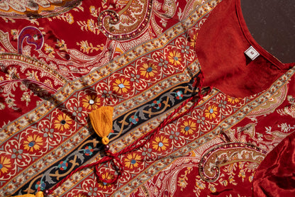 Printed Round Neck Top & Trousers Co-Ords Set