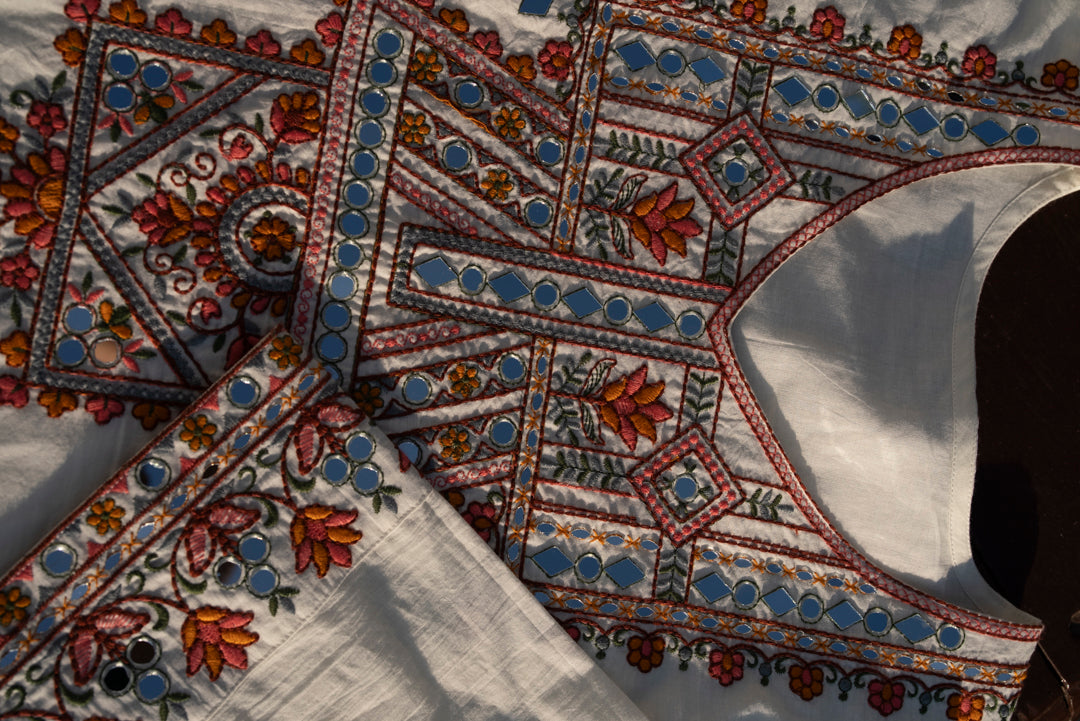 Embroidered V-Neck Top & Trousers Co-Ords