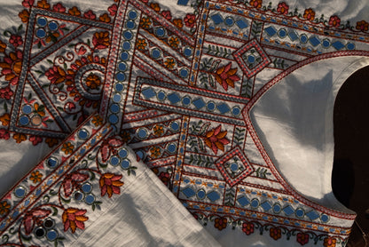 Embroidered V-Neck Top & Trousers Co-Ords