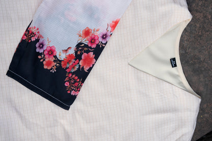 Printed V-Neck Kurta & Trousers Kurta Sets