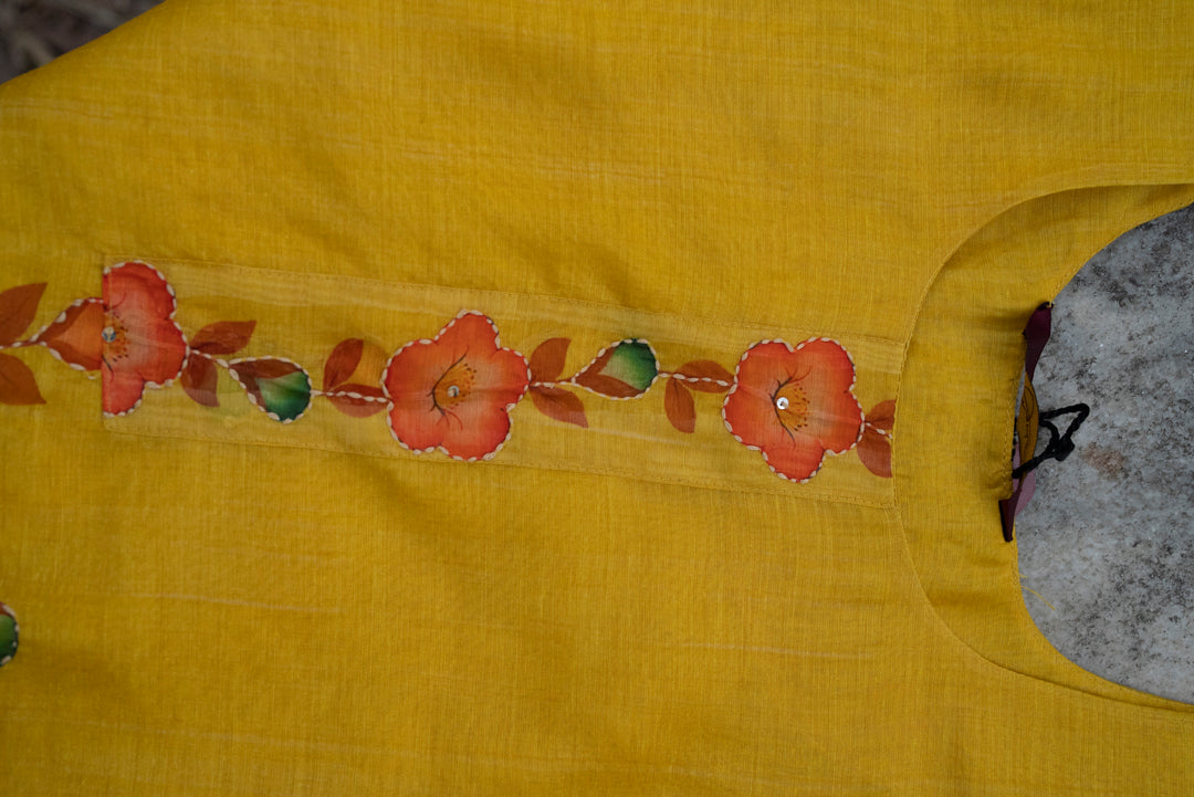 Embroidered Round Neck Straight Kurta & Trousers With Dupattta