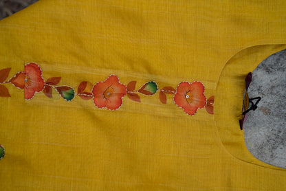Embroidered Round Neck Straight Kurta & Trousers With Dupattta