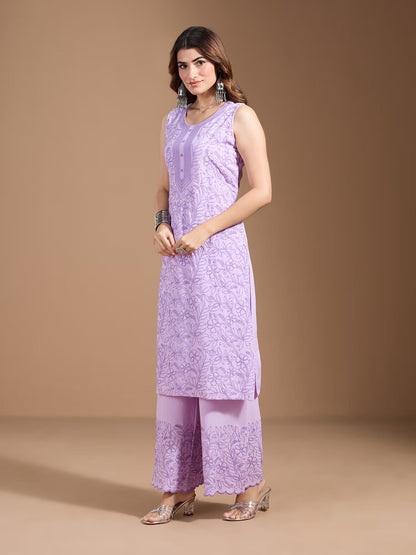 Floral Embroidered Kurta & Trouser With Dupatta - Buy Best Ethnic Wear for Women & Girls | Daily Woman - 