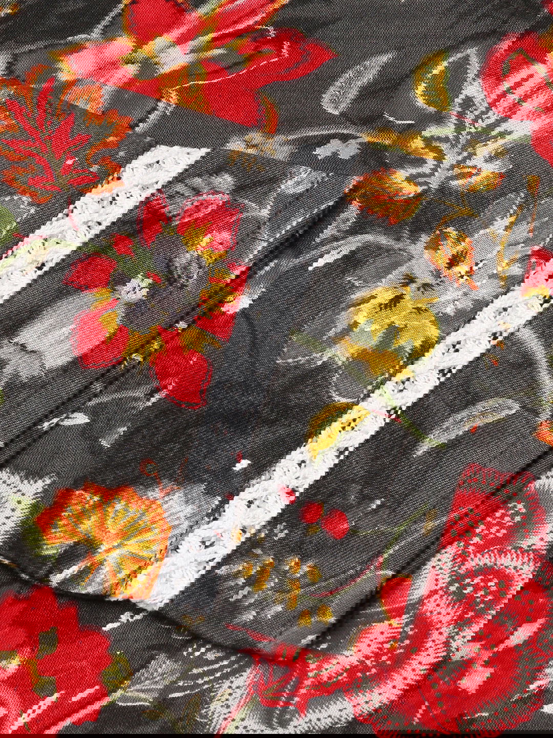 Floral Printed Mirror Work Straight Kurta - Buy Best Ethnic Wear for Women & Girls | Daily Woman - 