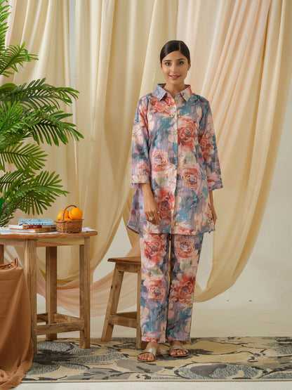 Grey Printed Shirt  With Trousers - Buy Best Ethnic Wear for Women & Girls | Daily Woman - 