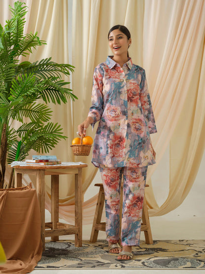 Grey Printed Shirt  With Trousers - Buy Best Ethnic Wear for Women & Girls | Daily Woman - 