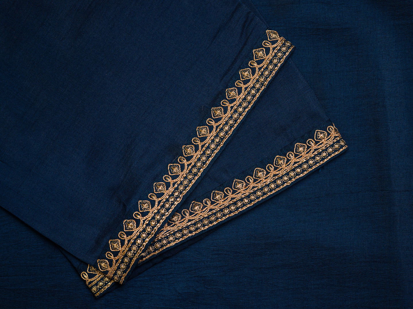 Navy Blue Ethnic Motifs Straight Kurta & Trousers With Dupatta - Buy Best Ethnic Wear for Women & Girls | Daily Woman - 