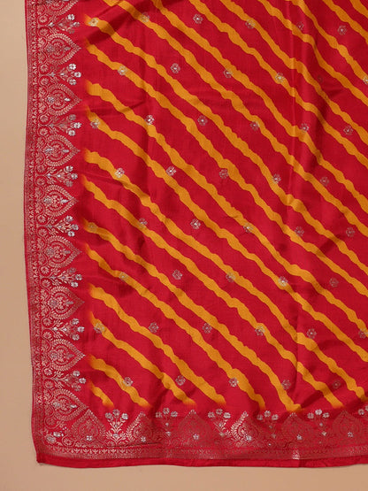 Pink Thread Work Pure Silk Straight Kurta & Trouser With Dupatta - Buy Best Ethnic Wear for Women & Girls | Daily Woman - 