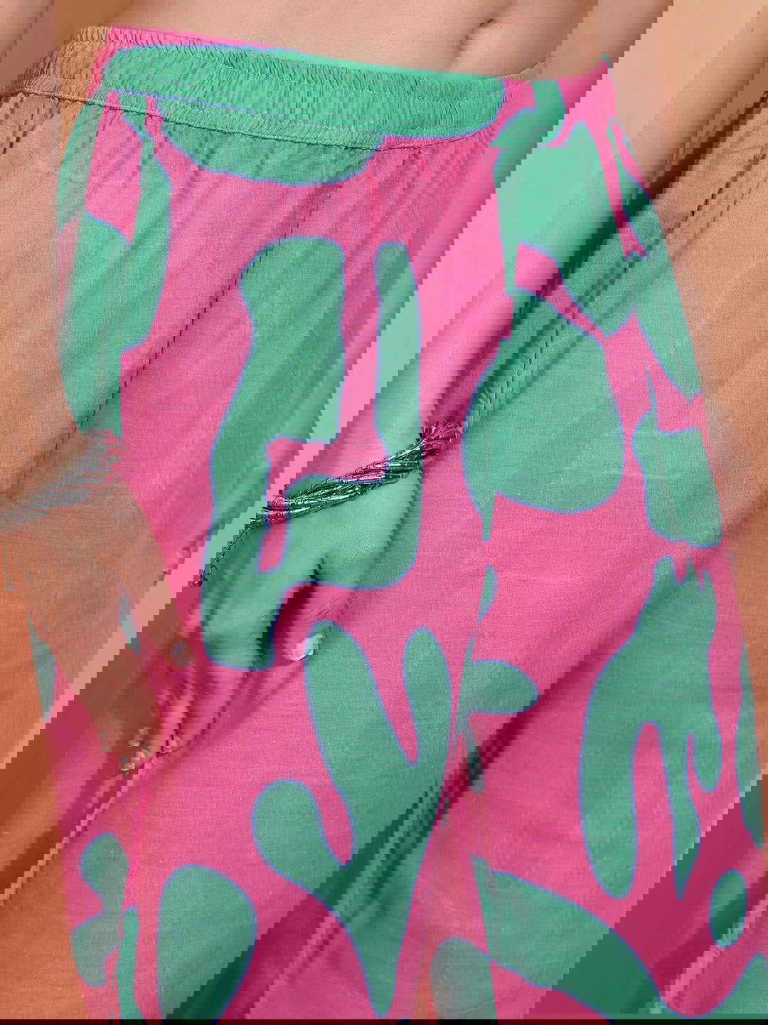 Printed Cambric Cotton  Kurti With Trousers - Buy Best Ethnic Wear for Women & Girls | Daily Woman - 