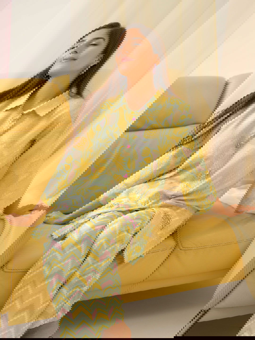 Printed Shirt & Trouser Co-Ord Set - Buy Best Ethnic Wear for Women & Girls | Daily Woman - 