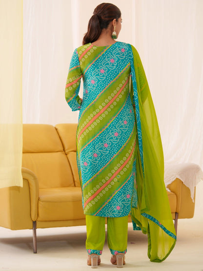 Pure Muslin Women Ethnic Motifs Embroidered Kurta With Trousers & Dupatta - Buy Best Ethnic Wear for Women & Girls | Daily Woman - 
