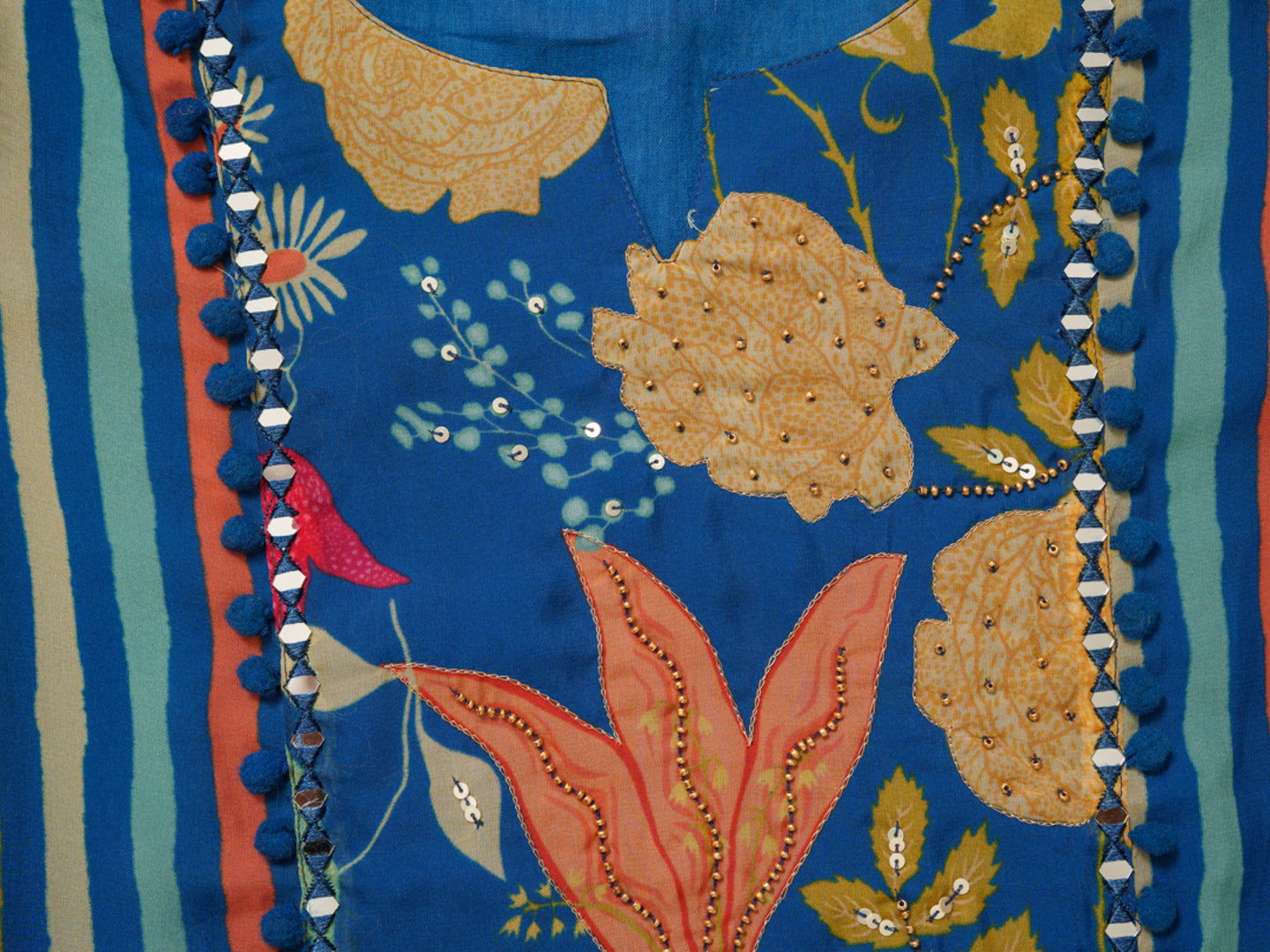 Pure Organza Blue Color  Embroidered Kurta With Trousers & Dupatta - Buy Best Ethnic Wear for Women & Girls | Daily Woman - 