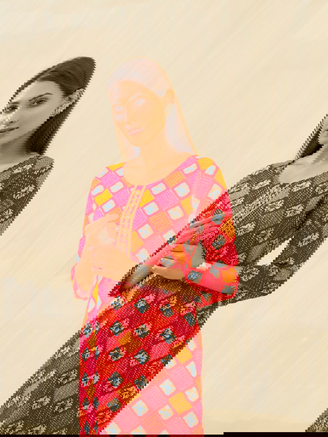 Red & Fashion Round Neck Printed and Kurtas - Buy Best Ethnic Wear for Women & Girls | Daily Woman - 