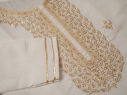 Roman Silk White Color Kurta set - Buy Best Ethnic Wear for Women & Girls | Daily Woman - 