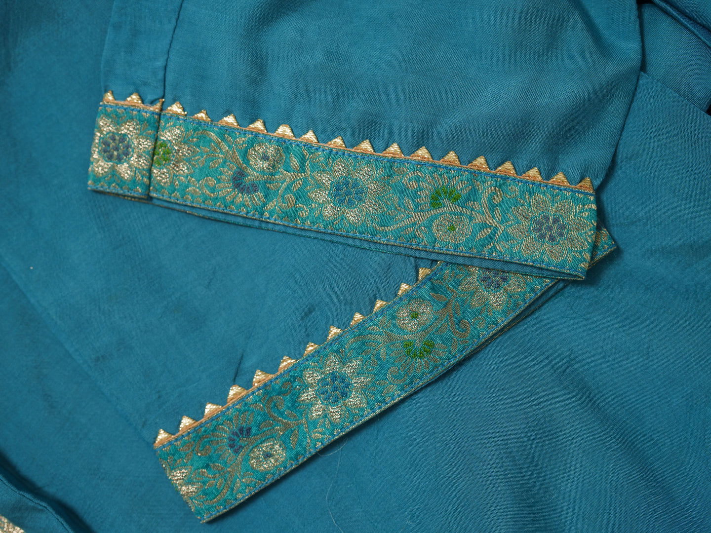 Shimmer Blue Color Woven Design Kurta With Trousers & Dupatta - Buy Best Ethnic Wear for Women & Girls | Daily Woman - 