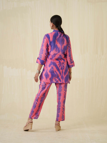 Tie & Dye Printed Top & Trouser Co-Ord Set - Buy Best Ethnic Wear for Women & Girls | Daily Woman - 