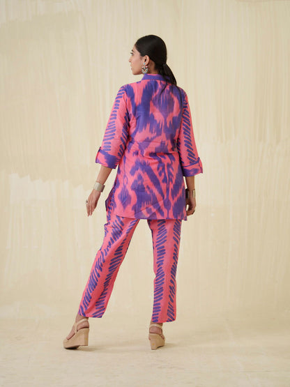 Tie & Dye Printed Top & Trouser Co-Ord Set - Buy Best Ethnic Wear for Women & Girls | Daily Woman - 