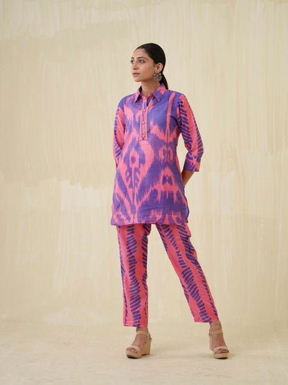 Tie & Dye Printed Top & Trouser Co-Ord Set - Buy Best Ethnic Wear for Women & Girls | Daily Woman - 