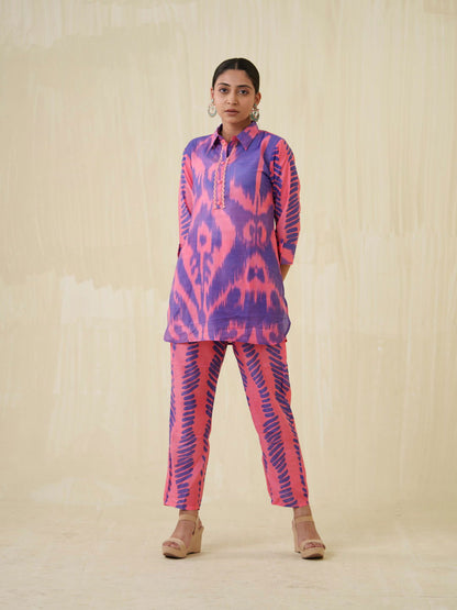 Tie & Dye Printed Top & Trouser Co-Ord Set - Buy Best Ethnic Wear for Women & Girls | Daily Woman - 