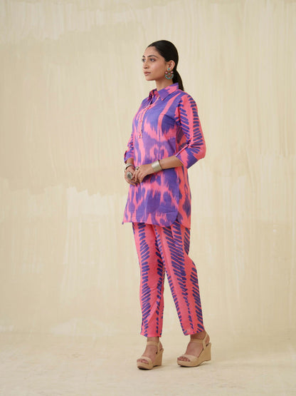Tie & Dye Printed Top & Trouser Co-Ord Set - Buy Best Ethnic Wear for Women & Girls | Daily Woman - 