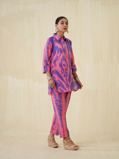 Tie & Dye Printed Top & Trouser Co-Ord Set - Buy Best Ethnic Wear for Women & Girls | Daily Woman - 