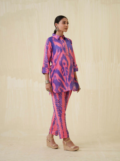 Tie & Dye Printed Top & Trouser Co-Ord Set - Buy Best Ethnic Wear for Women & Girls | Daily Woman - 