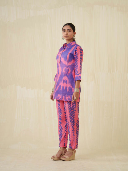 Tie & Dye Printed Top & Trouser Co-Ord Set - Buy Best Ethnic Wear for Women & Girls | Daily Woman - 