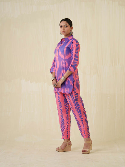 Tie & Dye Printed Top & Trouser Co-Ord Set - Buy Best Ethnic Wear for Women & Girls | Daily Woman - 