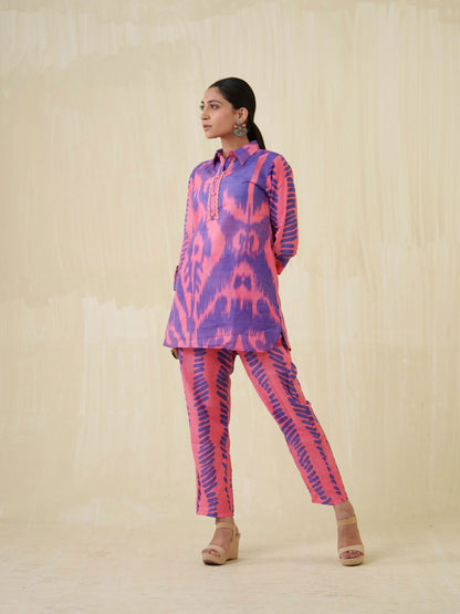 Tie & Dye Printed Top & Trouser Co-Ord Set - Buy Best Ethnic Wear for Women & Girls | Daily Woman - 