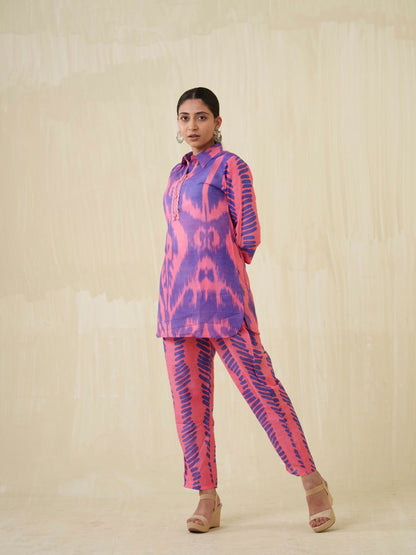 Tie & Dye Printed Top & Trouser Co-Ord Set - Buy Best Ethnic Wear for Women & Girls | Daily Woman - 