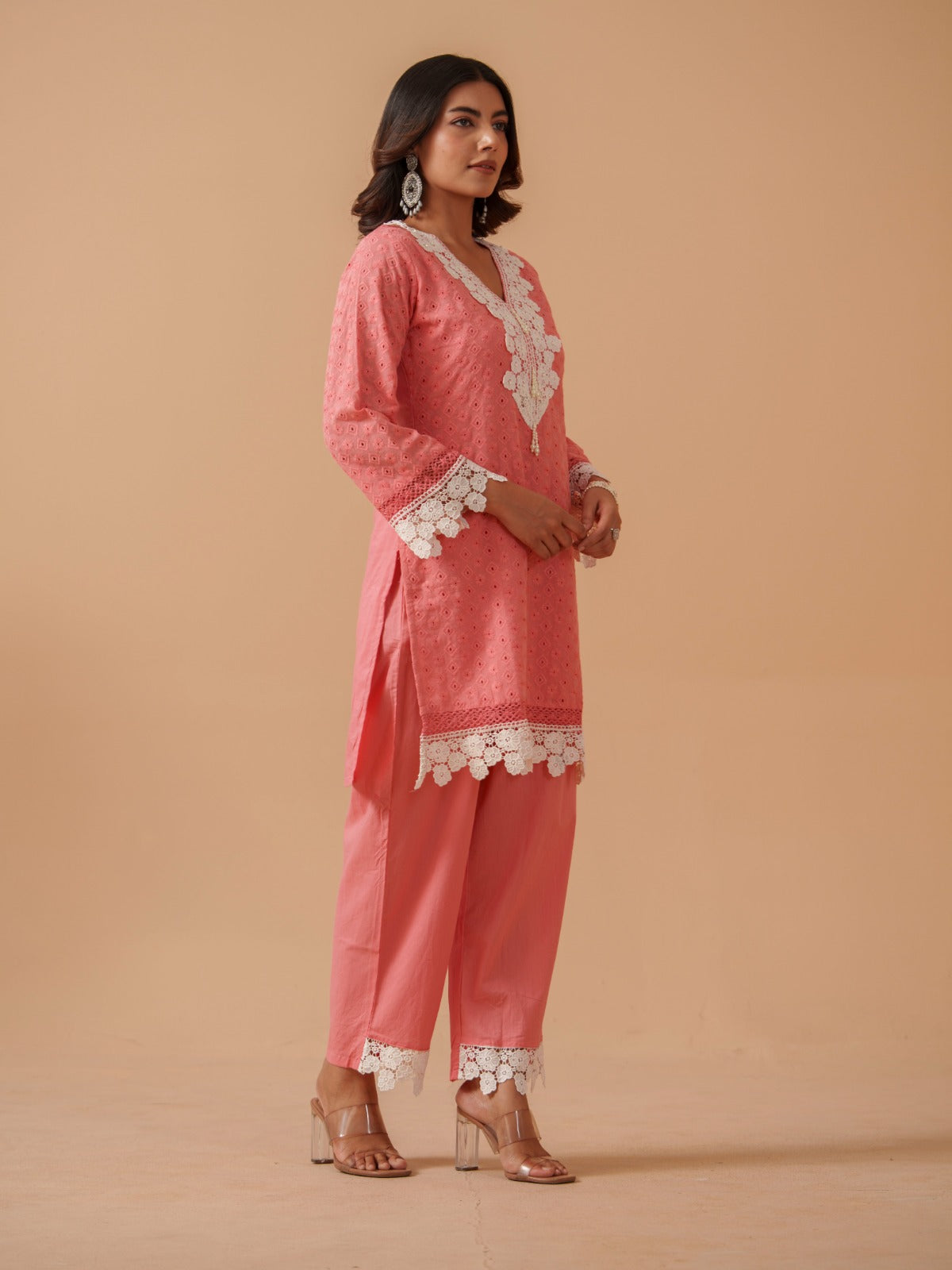 Embroidered Tunic With Trousers Co-Ords