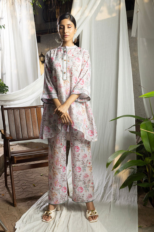 White Printed Tunic  With Trousers - Buy Best Ethnic Wear for Women & Girls | Daily Woman - 