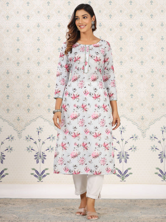 White White Floral Printed Kurtas - Buy Best Ethnic Wear for Women & Girls | Daily Woman -