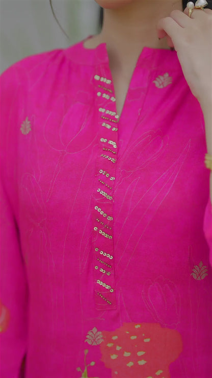 Pretty in Pink: Vibrant Co-Ord Set for Effortless Style